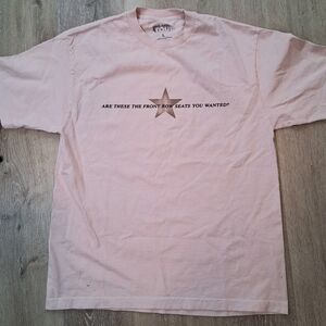 Pink Travis Scott  T-Shirt with Star Graphic Utopia Tour Merch